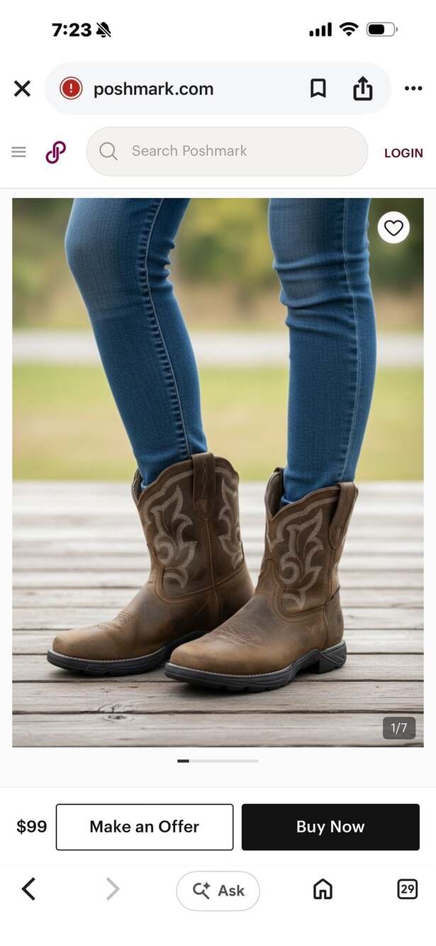 Ariat Anthem Shortie H2O Waterproof Western Boots Brown Leather Square Toe